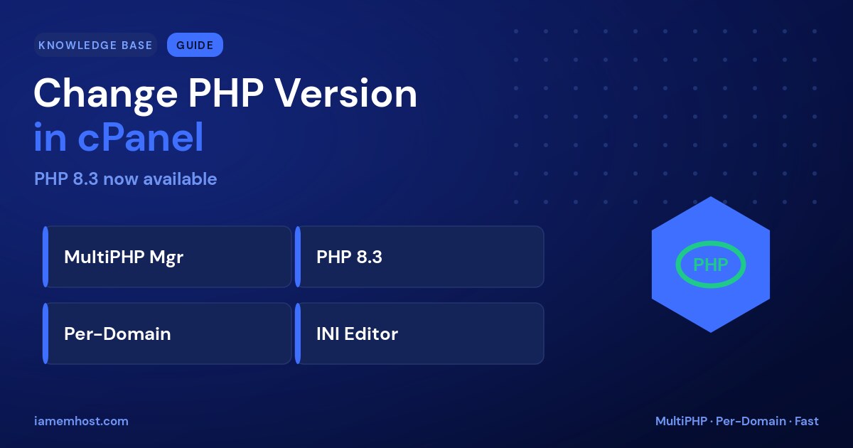 How to Change Your PHP Version in cPanel (PHP 8.3 Now Available)