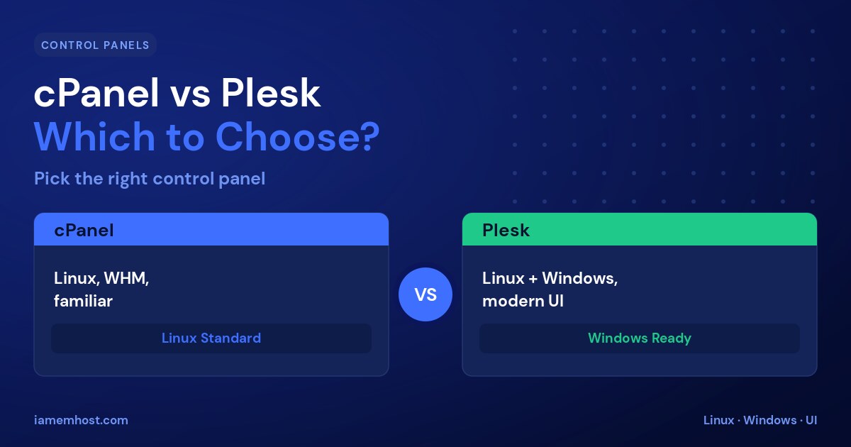cPanel vs Plesk: Choosing the Right Control Panel