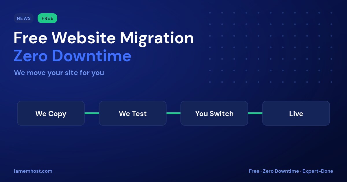 Free Zero-Downtime Website Migration to IAMEM Hosting
