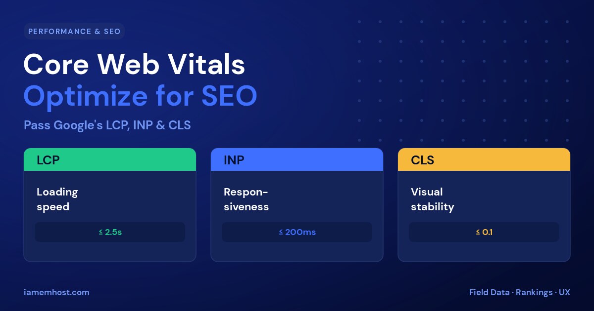 Core Web Vitals: How to Optimize LCP, INP & CLS for Better SEO