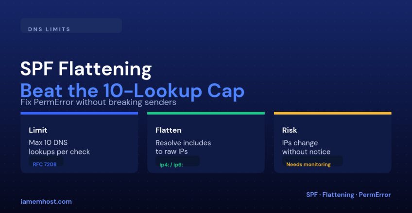 SPF Flattening: Fixing the 10 DNS Lookup Limit Without Losing Deliverability