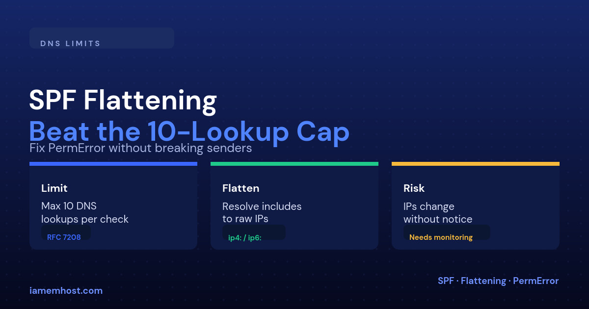 SPF Flattening: Fixing the 10 DNS Lookup Limit Without Losing Deliverability