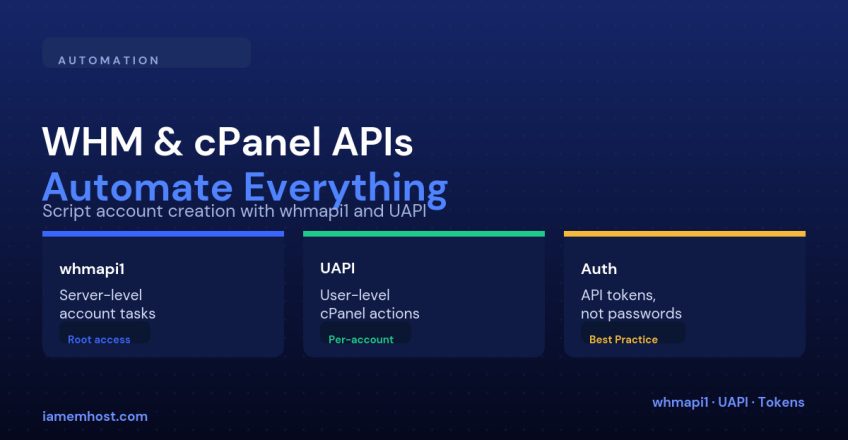 Automating cPanel with the WHM API (whmapi1) and UAPI: A Practical Guide