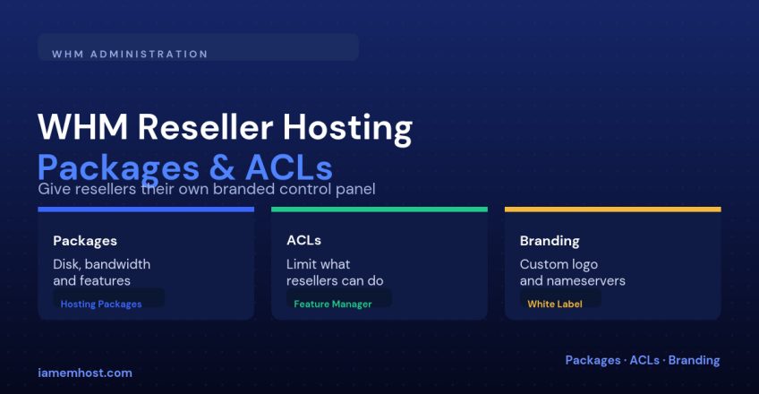 WHM Reseller Hosting Setup: Packages, ACLs, and Branding for Resellers